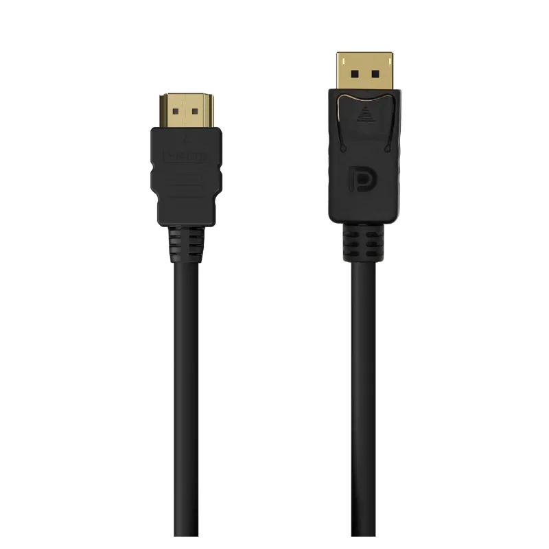 Cable Conversor Aisens A125-0550- Displayport Macho - HDMI Macho- Hasta 5W- 2300Mbps- 50cm- Negro