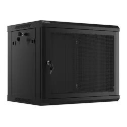 ARMARIO LANBERG 9U 600X450 CON PUERTA PERFORADA RACK 19 H-60 KG NEGRO FLAT PACK