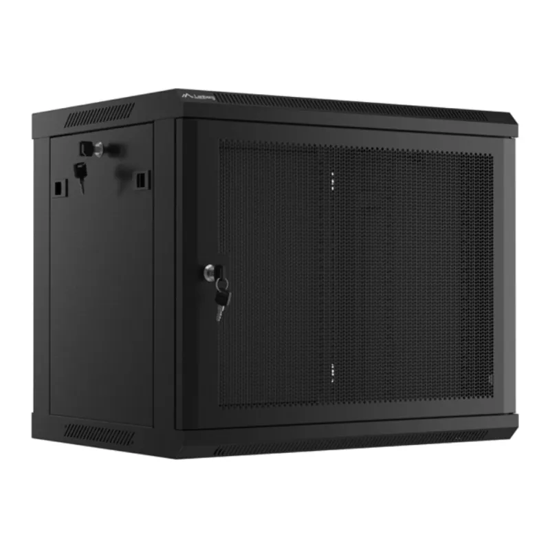ARMARIO LANBERG 9U 600X450 CON PUERTA PERFORADA RACK 19 H-60 KG NEGRO FLAT PACK ARMARIO LANBERG 9U 600X450 CON PUERTA PERFORADA RACK 19 H-60 KG NEGRO FLAT PACK