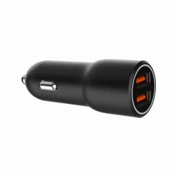 CARGADOR RAPIDO PARA COCHE GEMBIRD CON 2 PUERTOS USB, QC3-0, 36 W, NEGRO