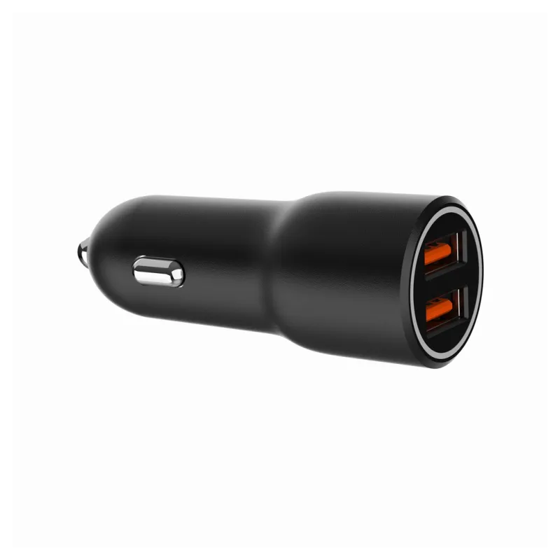 CARGADOR RAPIDO PARA COCHE GEMBIRD CON 2 PUERTOS USB, QC3-0, 36 W, NEGRO