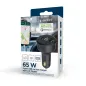 CARGADOR RAPIDO PARA COCHE GEMBIRD USB DE 2 PUERTOS, TIPO C PD, LCD, 65 W,NEGRO