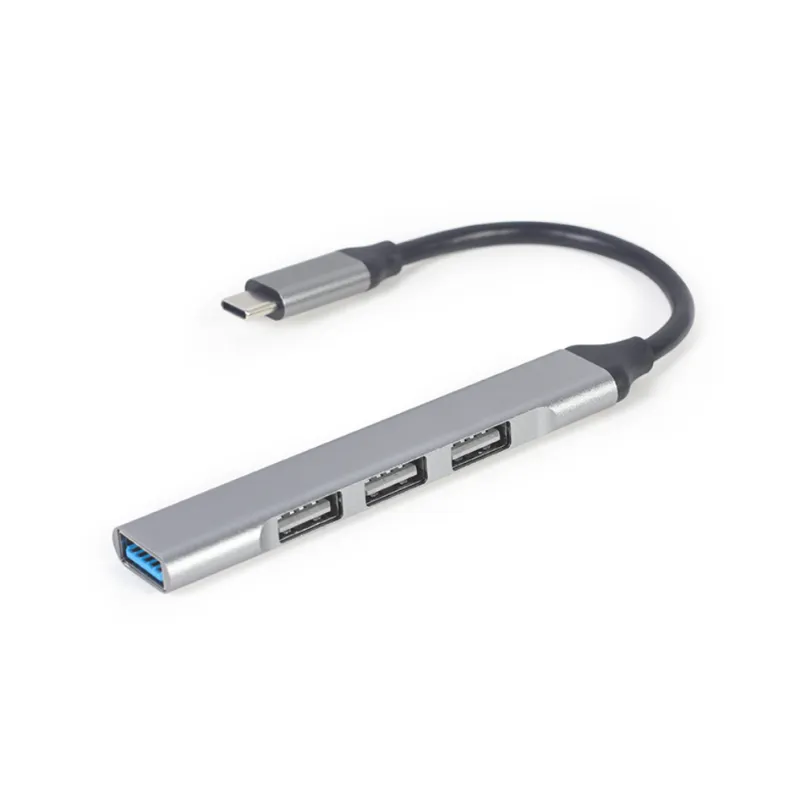 CONCENTRADOR GEMBIRD USB TIPO C - 4P (USB3 X 1 PUERTO, USB2 X 3 PUERTOS) SILVER CONCENTRADOR GEMBIRD USB TIPO C - 4P (USB3 X 1 PUERTO, USB2 X 3 PUERTOS) SILVER
