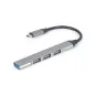 CONCENTRADOR GEMBIRD USB TIPO C - 4P (USB3 X 1 PUERTO, USB2 X 3 PUERTOS) SILVER CONCENTRADOR GEMBIRD USB TIPO C - 4P (USB3 X 1 PUERTO, USB2 X 3 PUERTOS) SILVER