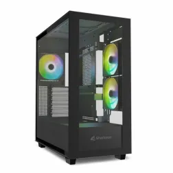 CAJA ATX SHARKOON REBEL C60 2VENTX120MM 2XUSB3 SIN FUENTE NEGRO