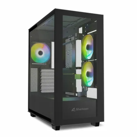 CAJA ATX SHARKOON REBEL C60 2VENTX120MM 2XUSB3 SIN FUENTE NEGRO