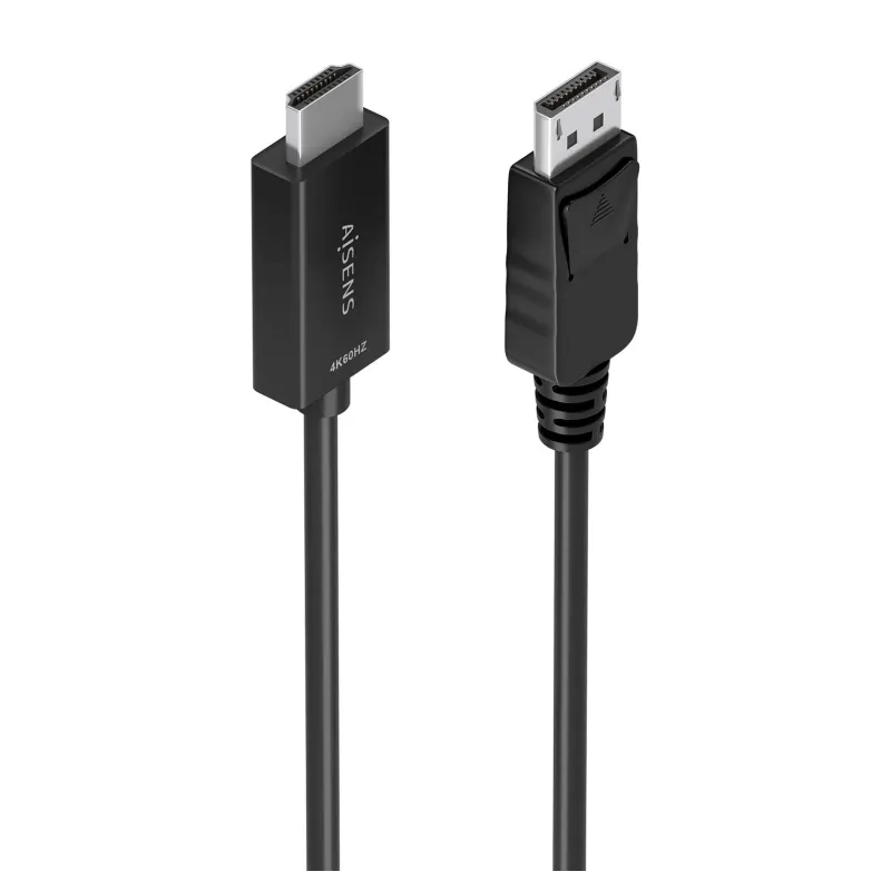 Cable Conversor Aisens A125-0894- DisplayPort Macho - HDMI 4K Macho- 2m- Negro