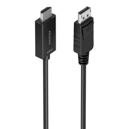 Cable Conversor Aisens A125-0894- DisplayPort Macho - HDMI 4K Macho- 2m- Negro