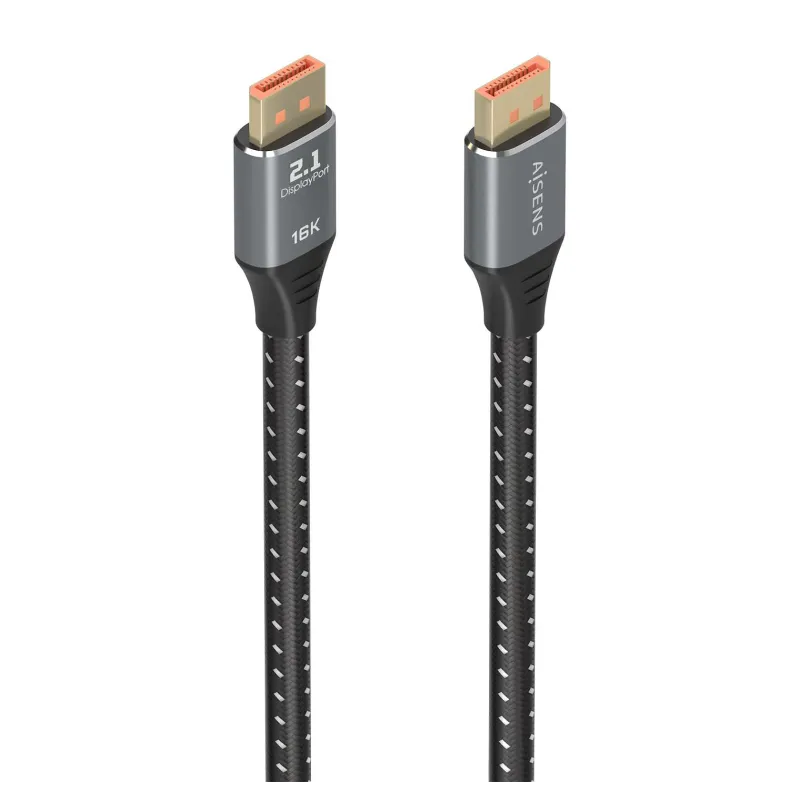 Cable DisplayPort 2-1 16K Aisens A158-0902- DisplayPort Macho - DisplayPort Macho- 80Gbps- 1-5m- Negro