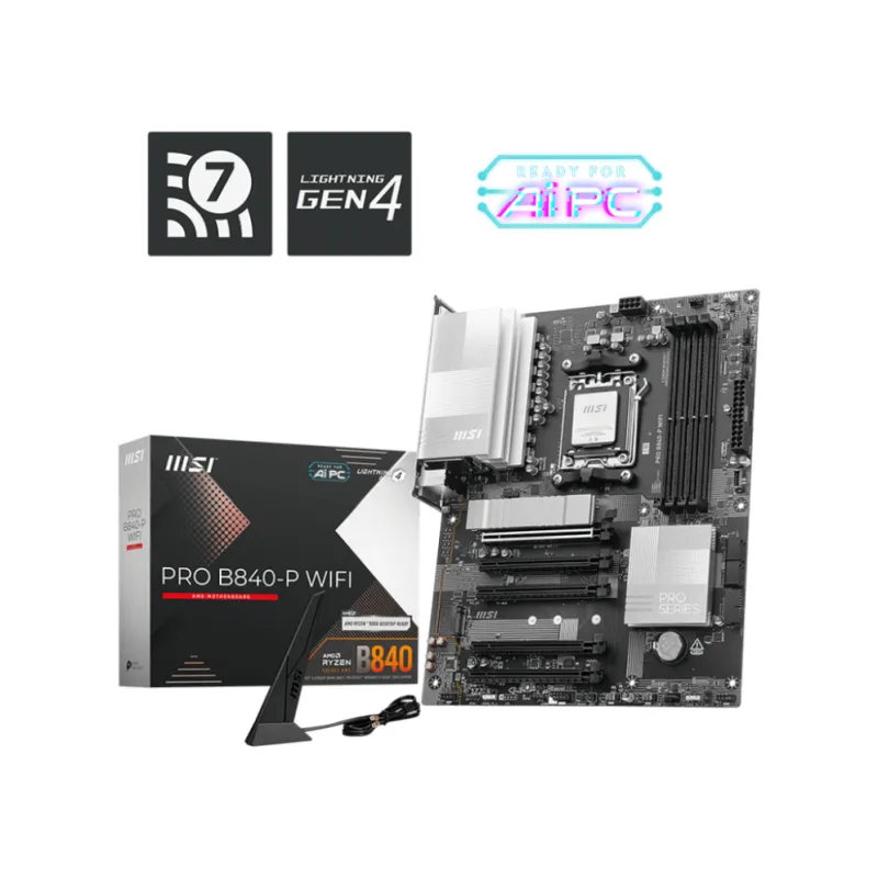 PLACA BASE MSI PRO B840-P WIFI ATX AM5 DDR5
