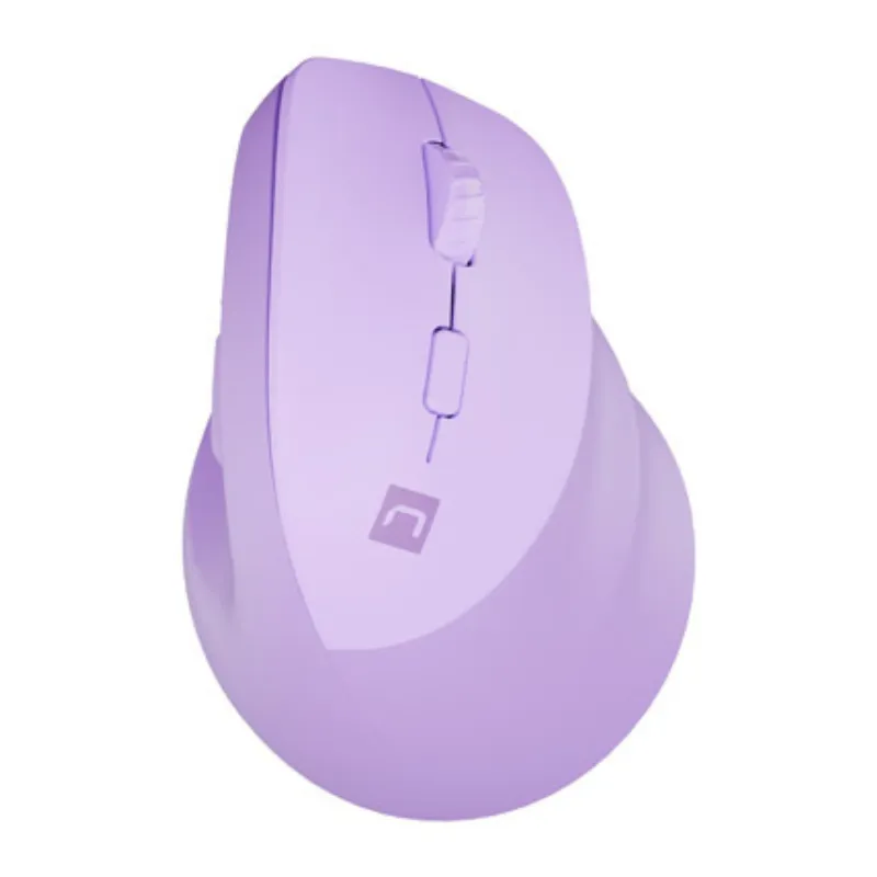 RATON NATEC CRAKE 2 VERTICAL DIESTRO DUAL 2400 DPI LAVANDA BLUETOOTH PILAS