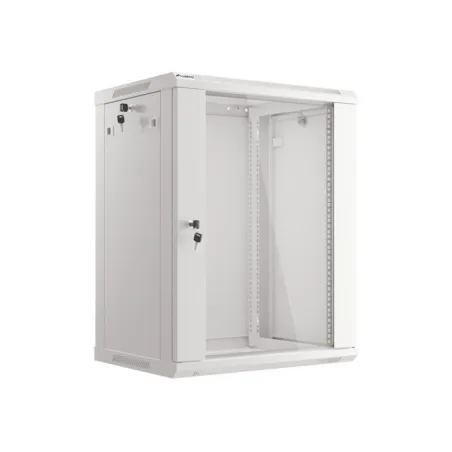 ARMARIO LANBERG MURAL RACK 19" 15U 600X450 FLAT PACK V2 PUERTA CRISTAL GRIS
