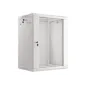 ARMARIO LANBERG MURAL RACK 19" 15U 600X450 FLAT PACK V2 PUERTA CRISTAL GRIS
