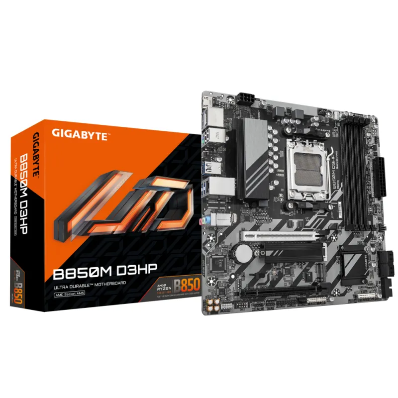 Placa Base Gigabyte B850M D3HP- Socket AM5- DDR5- PCIe 5-0- Micro ATX