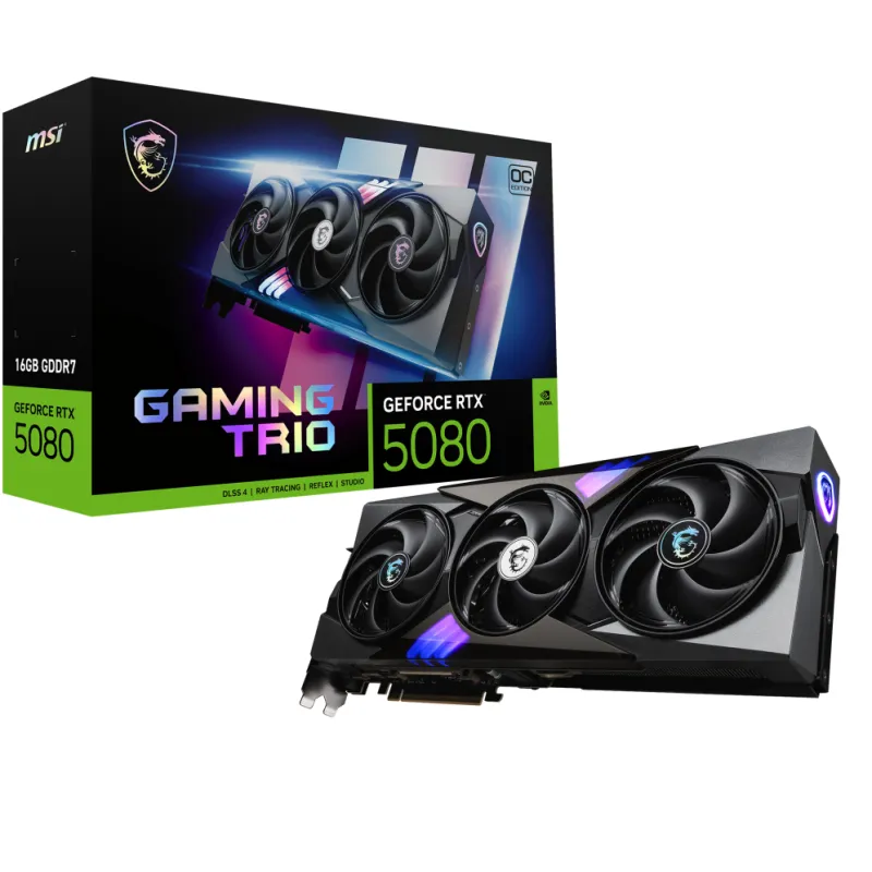 TARJETA GRAFICA MSI RTX 5080 16GB GAMING TRIO OC