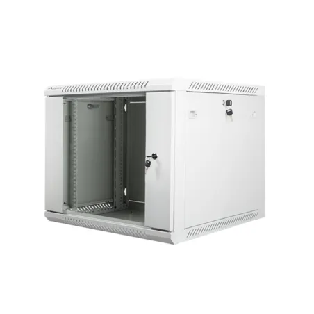 ARMARIO LANBERG MURAL 9U 600X600 RACK 19 FLAT PACK V2 PUERTA CRISTAL GRIS