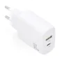 Cargador de Pared GaN Aisens A110-0923- 1xUSB Tipo-C- 1xUSB- 30W- Blanco