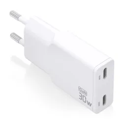 CARGADOR AISENS GAN ULTRA DELGADO 30W 2XUSB-C PD3-0 QC4-0 BLANCO