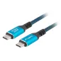 CABLE USB-C 4-0 LANBERG MACHO-MACHO 1M 240W 8K 60HZ NEGRO-AZUL CABLE USB-C 4-0 LANBERG MACHO-MACHO 1M 240W 8K 60HZ NEGRO-AZUL