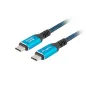 CABLE USB-C 4-0 LANBERG MACHO-MACHO 2M 240W 8K 60HZ NEGRO-AZUL CABLE USB-C 4-0 LANBERG MACHO-MACHO 2M 240W 8K 60HZ NEGRO-AZUL