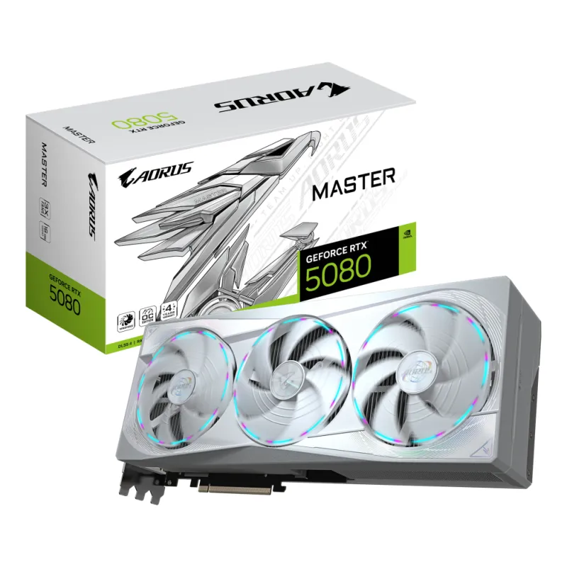 TARJETA GRAFICA GIGABYTE RTX 5080 MASTER ICE 16GB GDDR7 TARJETA GRAFICA GIGABYTE RTX 5080 MASTER ICE 16GB GDDR7