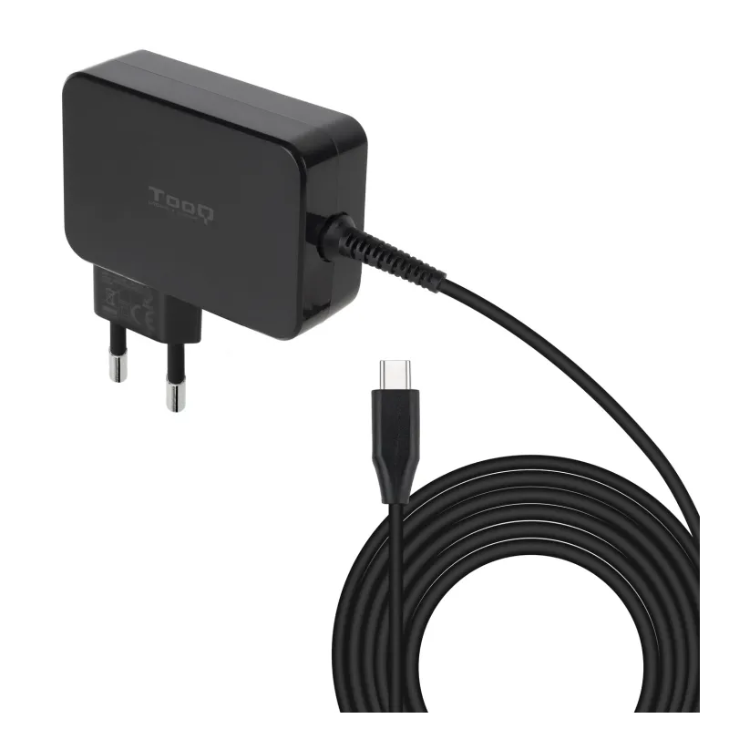 CARGADOR TOOQ PORTATIL GAN USB-C PD 100W NEGRO