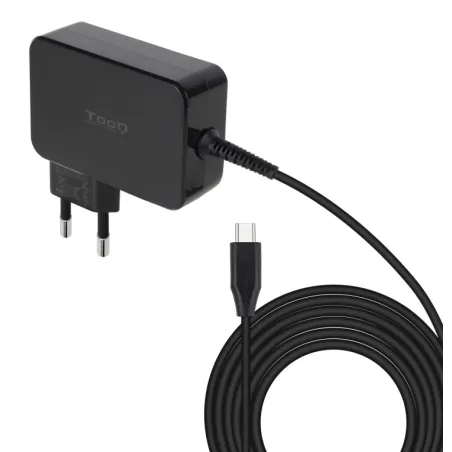 CARGADOR TOOQ PORTATIL GAN USB-C PD 100W NEGRO