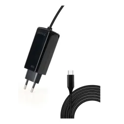 CARGADOR TOOQ PORTATIL GAN USB-C PD 90W CUBICO NEGRO