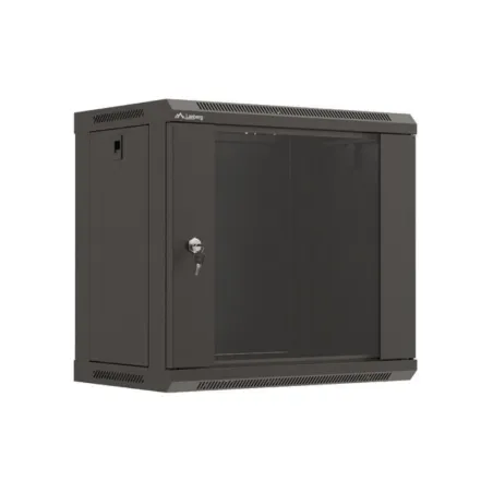 ARMARIO LANBERG MURAL RACK 19" 9U 540X350 FLAT PACK NEGRO PUERTA CRISTAL
