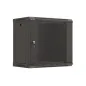 ARMARIO LANBERG MURAL RACK 19" 9U 540X350 FLAT PACK NEGRO PUERTA CRISTAL