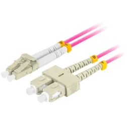 CABLE DE FIBRA OPTICA LANBERG 1M MULTI LC-UPC-SC-UPC DUPLEX LSZH OM4 50-125 3-0