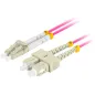CABLE DE FIBRA OPTICA LANBERG 1M MULTI LC-UPC-SC-UPC DUPLEX LSZH OM4 50-125 3-0