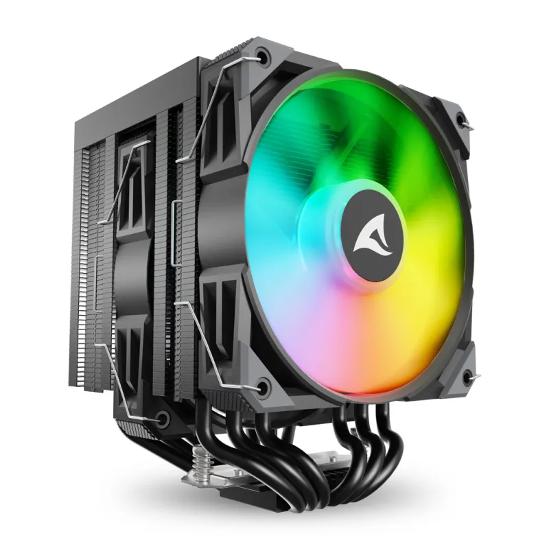 VENTILADOR CPU SHARKOON A60 RGB 120MM NEGRO VENTILADOR CPU SHARKOON A60 RGB 120MM NEGRO