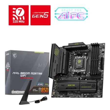 PLACA BASE MSI MAG B850M MORTAR PCI-E x16 Gen5, M-2 Gen5