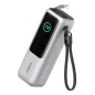 POWER BANK ANKER 25K 165W BUILT-IN USB C CABLE RETRACTIL SILVER