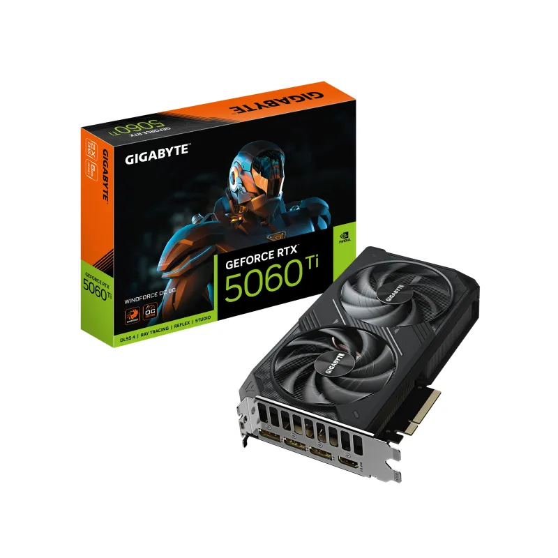 TARJETA GRAFICA GIGABYTE RTX 5060 TI WINDFORCE OC 8GB GDDR7