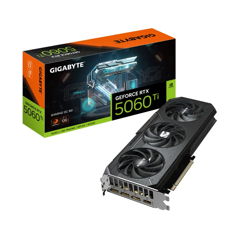 TARJETA GRAFICA GIGABYTE RTX 5060TI OC 8GB GDDR7 NEGRO