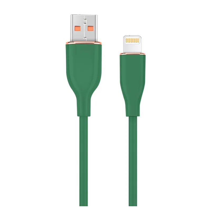 CABLE DE CARGA Y DATOS GEMBIRD DE SILICONA PREMIUM DE 8 CLAVIJAS 1,5 M VERDE