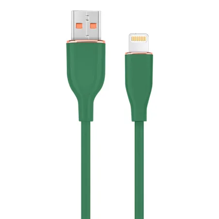 CABLE DE CARGA Y DATOS GEMBIRD DE SILICONA PREMIUM DE 8 CLAVIJAS 1,5 M VERDE