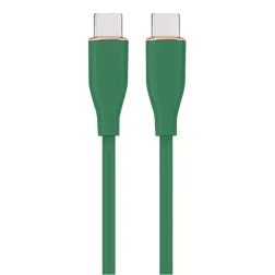 CABLE DE CARGA Y DATOS GEMBIRD (PD) TIPO-C SILICONA ALTA CALIDAD 1,5M VERDE