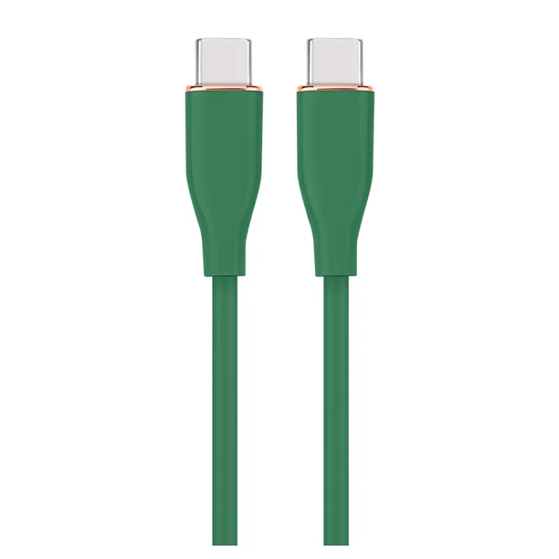 CABLE DE CARGA Y DATOS GEMBIRD (PD) TIPO-C SILICONA ALTA CALIDAD 1,5M VERDE