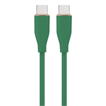 CABLE DE CARGA Y DATOS GEMBIRD (PD) TIPO-C SILICONA ALTA CALIDAD 1,5M VERDE