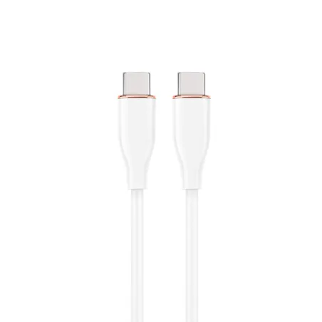 CABLE DE CARGA Y DATOS GEMBIRD (PD) TIPO-C SILICONA ALTA CALIDAD 1,5M BLANCO