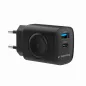 CARGADOR GEMBIRD 2-1 USB CARGA RAPIDA + APPLE WATCH NEGRO