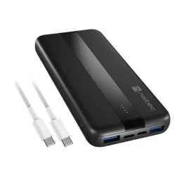 POWERBANK NATEC TREVI SLIM QV2 10000MAH 2XUSB-A 18W + 1XUSB-C 20W + CABLE USB-C