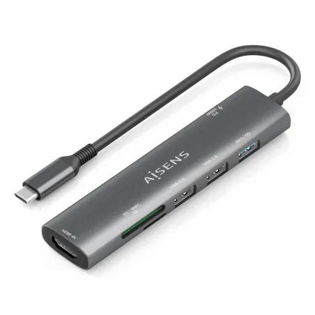USB-C DOCK AISENS 7 EN 1 USB-C A HDMI 2XUSB-A USB-A PD 100W SD MICRO SD