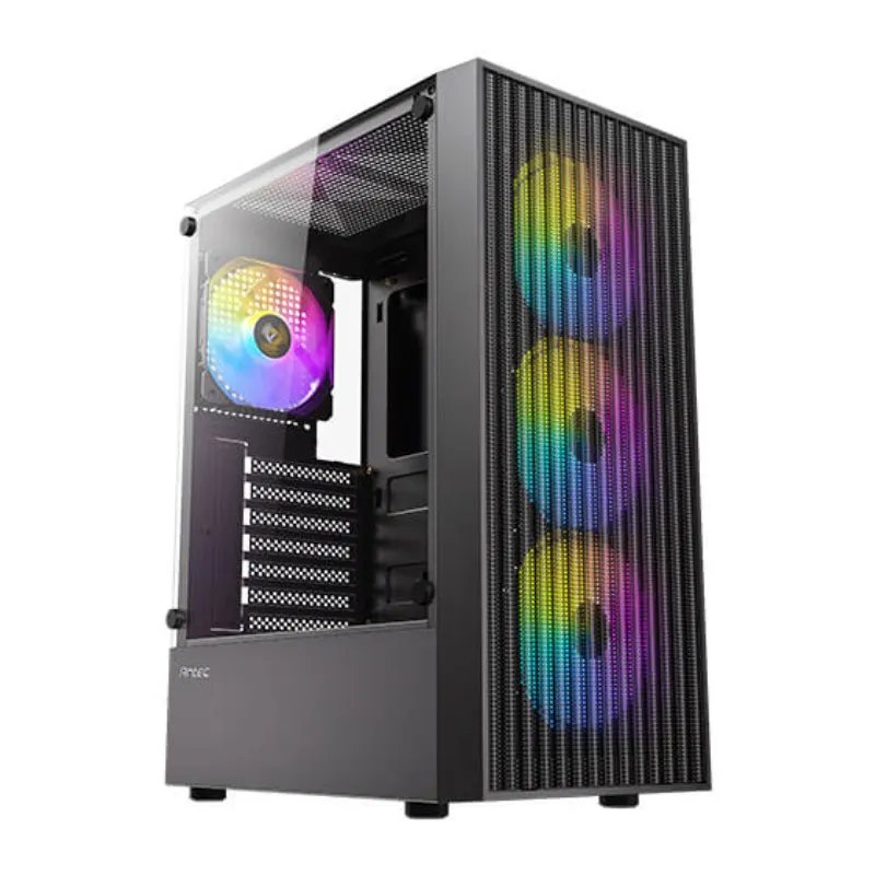CAJA ANTEC AX27 ARGB ATX NEGRO 4XVENT 120MM 2XUSB SN FUENTE