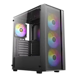 CAJA ANTEC AX65 ARGB ATX NEGRO 4XVENT 120MM 2XUSB SN FUENTE