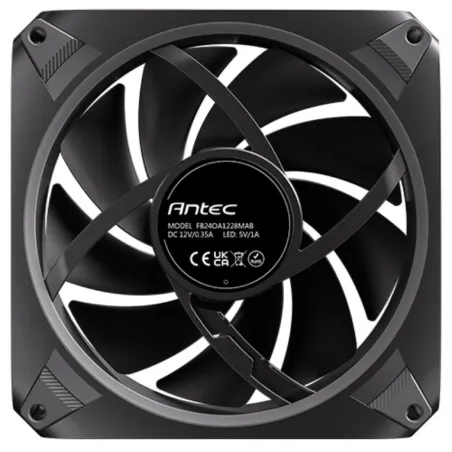 VENTILADOR CAJA ANTEC ORBIT ARGB 3X VENT REVERSE 120MM RGB NEGRO