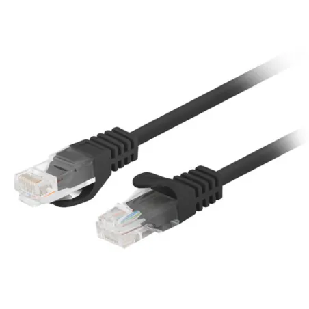 CABLE RED LANBERG LATIGUILLO CAT-6 UTP 0-25M NEGRO FLUKE PASSED (PACK 10 UDS)